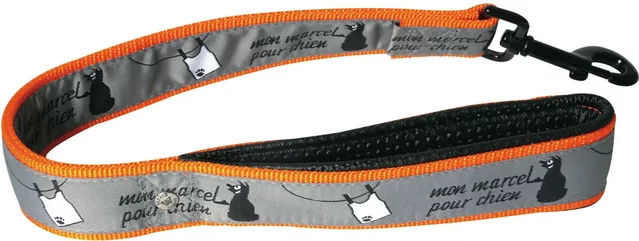 Produktbild von Doppelleine für Hunde Martin Sellier XL aus Gurtband in Orange Grau