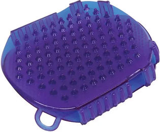 Produktbild von Doppelseitige Massage-Handschuhe Roma aus Gummi für Pferde in Lila und Blau