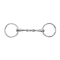 Produktbild von Doppelt gebrochene Wassertrense aus Edelstahl 18 mm mit 15,5 cm Gebiss in Silber