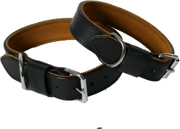 Produktbild von Doppeltes Halsband Martin Sellier aus Leder in Schwarz 25/45 cm