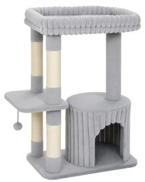 Dopwii Katzenbaum 93 cm mit 3 Stufen, Sisal-Kratzstämmen, Kuschelhöhle und Liegefläche für Katzen bis 6 kg – Bild 1 von 1