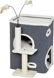 dopwii Katzenkratzbaum mit Sisalpfosten in Grau und Weiß – Bild 1 von 4