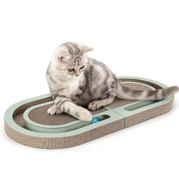 Dopwii Katzenkratzbrett mit Trackball faltbares Kratzbrett aus Kratzpappe 66x30cm – Bild 1 von 2