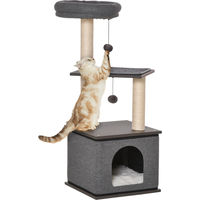 Produktbild von Dopwii Kratzbaum für Katzen aus Sisal und Spanplatte in Dunkelgrau 40 x 40 x 104 cm