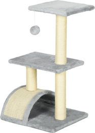 Dopwii Kratzbaum für Katzen mit Plüschballen und Sisalstämmen in Hellgrau 72 cm – Bild 1 von 1