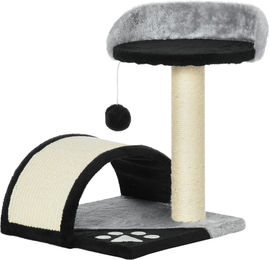 Dopwii Kratzbaum für Katzen mit Spielbällen und Sisalseil in Schwarz 35,5 x 37 x 46 cm – Bild 1 von 3