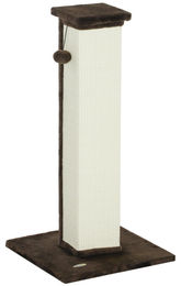 Dopwii Kratzbaum für Katzen mit Spielball aus Plüsch und Sisal in Creme und Braun 41 x 41 x 81 cm – Bild 1 von 1