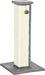 Dopwii Kratzbaum für Katzen und Kitten aus Plüsch und Sisal mit Spielball in Creme und Grau 41 x 41 x 81 cm – Bild 1 von 3