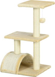 Dopwii Kratzbaum Katzenturm Cremeweiß mit Plüschballen und Sisalstämmen 72 cm – Bild 1 von 1