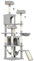 Dopwii Kratzbaum Katzenturm mit Höhle, Sisalstämmen, Plattform, Hängematte und Rampe für 2-3 Katzen, 192 cm – Bild 1 von 1