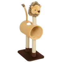 Produktbild von Dopwii Kratzbaum mit Löwen-Design für Katzen bis 7 kg Hellbraun 104 cm