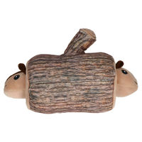 Produktbild von Double Wobble Eichhörnchen Plüschspielzeug für Hunde mit Quietschfunktion und Feder in Braun 32cm