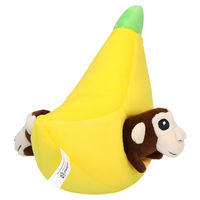 Produktbild von Double Wobble Hundespielzeug Banana Bros Gelbes Plüschspielzeug