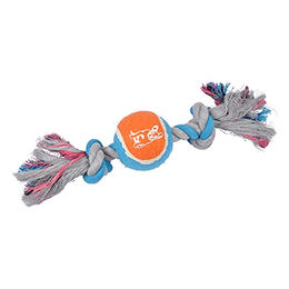 Douceur d'Intérieur Love Story Hundespielzeug Seil mit Tennisball 30 cm bunt - 30 cm – Bild 1 von 2