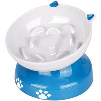 Produktbild von Dowan Slow Feeder Futternapf aus Keramik für Hunde und Katzen Blau