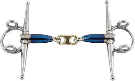 Dr. Bristol Trust Sweet Iron Full Cheek Gag Schenkeltrense Blau 16 – Bild 1 von 1