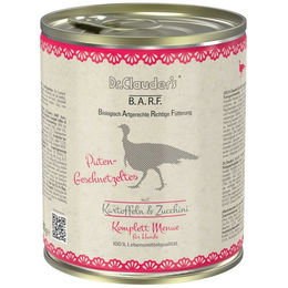Dr. Clauder's B.A.R.F. Komplettmenü Putengeschnetzeltes Hundefutter für alle Altersstufen 6 x 800 g - 6 x 800 g – Bild 1 von 2