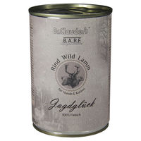 Produktbild von Dr. Clauder's BARF Jagdglück Hundefutter mit Wild Lamm Rind und Hirsch hoher Fleischanteil 6 x 400 g - 6 x 400 g