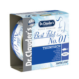 Dr. Clauder's Best Filet No. 01 Thunfisch Katzenfutter Adult 24 x 70 g - 24 x 70 g – Bild 1 von 3