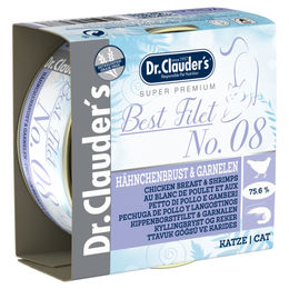 Dr. Clauder's Best Filet No. 08 Hähnchenbrust & Garnelen Katzen Nassfutter Adult 70 g - 24 x 70 g – Bild 1 von 4