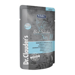 Dr. Clauder's Best Selection Adult No. 10 Katzen Nassfutter Hering und Shrimps mit Chia 16 x 85 g Pouch - 16 x 85 g – Bild 1 von 3