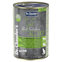 Dr. Clauder's Best Selection Adult No. 3 Hundefutter Lamm & Kaninchen mit Amaranth Stückchen in Sauce 6 x 400 g - 6 x 400 g – Bild 1 von 2