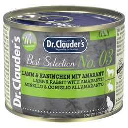Dr. Clauder's Best Selection Adult No. 3 Hundefutter Lamm & Kaninchen mit Amaranth Stückchen in Sauce mit hohem Fleischanteil 6 x 200 g - 6 x 200 g – Bild 1 von 2