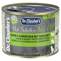 Produktbild von Dr. Clauder's Best Selection Adult No. 3 Hundefutter Lamm & Kaninchen mit Amaranth Stückchen in Sauce mit hohem Fleischanteil 6 x 200 g - 6 x 200 g