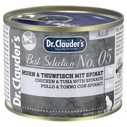 Dr. Clauder's Best Selection Adult No. 5 Hundefutter Huhn und Thunfisch mit Spinat 6 x 200 g - 6 x 200 g – Bild 1 von 3