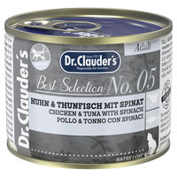 Produktbild von Dr. Clauder's Best Selection Adult No. 5 Hundefutter Huhn und Thunfisch mit Spinat 6 x 200 g - 6 x 200 g