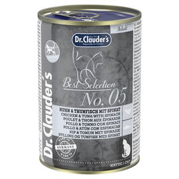 Dr. Clauder's Best Selection Adult No. 5 Hundefutter Huhn und Thunfisch mit Spinat 6 x 400 g - 6 x 400 g – Bild 1 von 2
