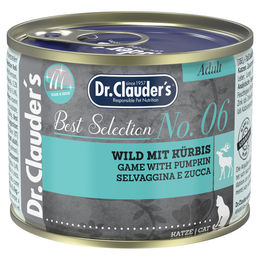 Dr. Clauder's Best Selection Adult No. 6 Katzen Nassfutter Wild mit Kürbis Stückchen in Sauce 6 x 200 g Monoprotein mit hohem Fleischanteil - 6 x 200 g – Bild 1 von 3