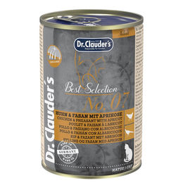 Dr. Clauder's Best Selection Adult No. 7 Hundefutter Huhn und Fasan mit Aprikose Stückchen in Soße mit hohem Fleischanteil 400 g - 6 x 400 g – Bild 1 von 2