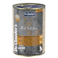 Produktbild von Dr. Clauder's Best Selection Adult No. 7 Hundefutter Huhn und Fasan mit Aprikose Stückchen in Soße mit hohem Fleischanteil 400 g - 6 x 400 g
