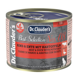 Dr. Clauder's Best Selection Adult No. 8 Katzen Nassfutter Rind und Ente mit Kartoffeln Stückchen in Sauce Getreidefrei 6 x 200 g - 6 x 200 g – Bild 1 von 3