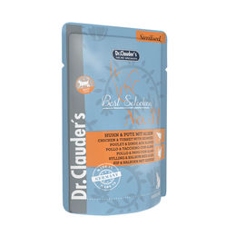 Produktbild von Dr. Clauder's Cat Best Selection Adult Katzenfutter Huhn und Pute 16x85g - 16 x 85 g
