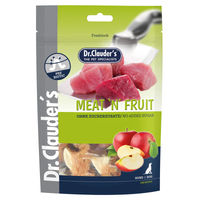 Produktbild von Dr. Clauder's Meat'n'Fruit Hundesnack Apfel & Huhn mit hohem Fleischanteil ohne Zucker 80 g - 80 g