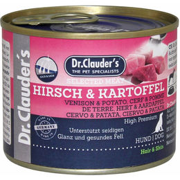 Dr. Clauder's Selected Meat Hirsch & Kartoffel Hund Adult Nassfutter mit Monoprotein für Haut & Fell 6 x 200 g - 6 x 200 g – Bild 1 von 7