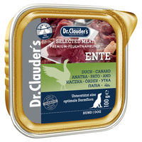 Produktbild von Dr. Clauder's Selected Meat Prebiotics Hund Nassfutter Ente Monoprotein 30 x 100 g - 30 x 100 g
