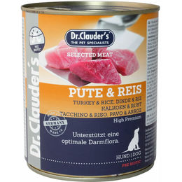 Dr. Clauder's Selected Meat PreBiotics Hundefutter nass Pute & Reis mit hohem Fleischanteil Adult 6 x 800 g - 6 x 800 g – Bild 1 von 6