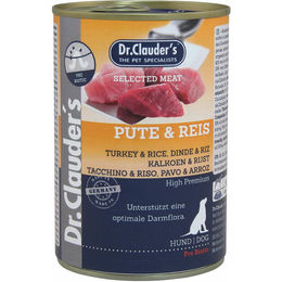 Dr. Clauder's Selected Meat Prebiotics Hundefutter Pute & Reis Adult 6 x 400 g Dose - 6 x 400 g – Bild 1 von 12