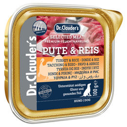 Dr. Clauder's Selected Meat ProHair & Skin Hund Nassfutter Pute & Reis 30 x 100 g - 30 x 100 g – Bild 1 von 4