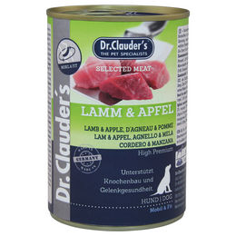 Dr. Clauder's Selected Meat Sensitive Hund Lamm & Apfel mit PreBiotics 6 x 400 g Dose - 6 x 400 g – Bild 1 von 4