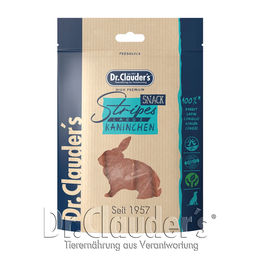 Dr. Clauder's Stripes Large Hundesnack Kaninchen Trockenfleisch mit hohem Fleischanteil 80 g - 10 x 80 g – Bild 1 von 4