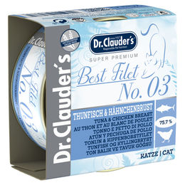 Dr. Clauders Best Filet No. 3 Katzen Leckerli Thunfisch und Hähnchenbrust 70 g - 24 x 70 g – Bild 1 von 3