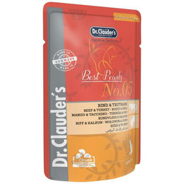 Dr. Clauders Best Pearls No. 05 Katzennassfutter Rind und Truthahn Stückchen in Gelee für erwachsene Katzen 20 x 100 g - 20 x 100 g – Bild 1 von 7