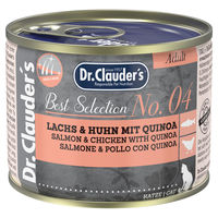 Produktbild von Dr. Clauders Best Selection Adult Katzenfutter Lachs & Huhn mit Quinoa Stückchen in Sauce getreidefrei 6x200g - 6 x 200 g