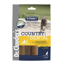 Dr. Clauders Country Dental Zahnpflege-Snack Hund Huhn und Schwein Medium Breed 120 g - 120 g – Bild 1 von 6
