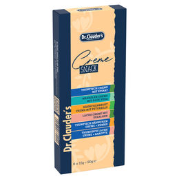Dr. Clauders Creme Snack Mix Box für Katzen mit Thunfisch, Huhn, Lachs und Makrele 6 x 15 g - 6 x 15 g – Bild 1 von 1