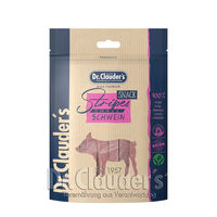 Produktbild von Dr. Clauders Hundesnack Stripes Small Schwein Trockenfleisch mit hohem Fleischanteil 80 g - 10 x 80 g